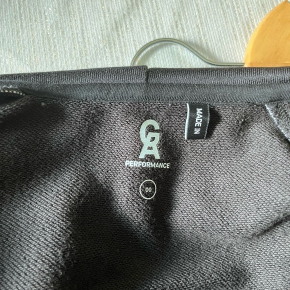 Good American Black Boyfriend Tunic Half Zip Athleisure Hoodie - Picture 12 of 13